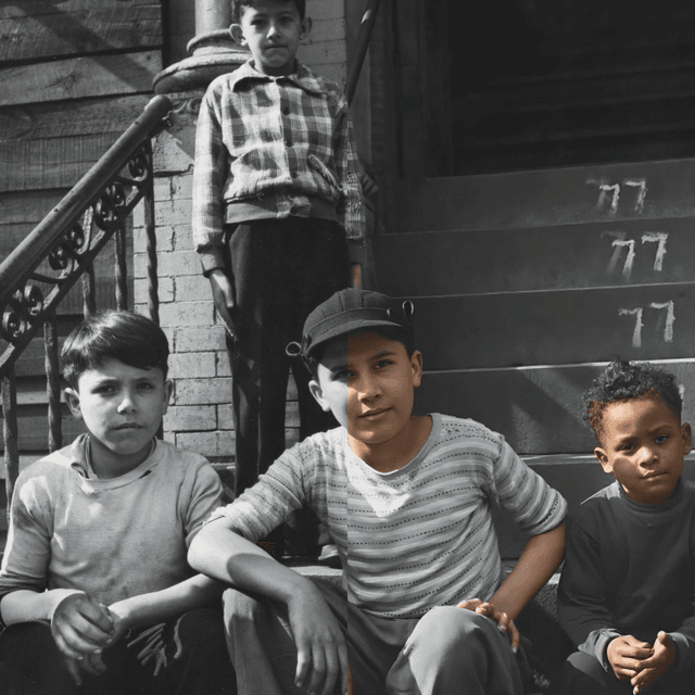 Blend of restored photos