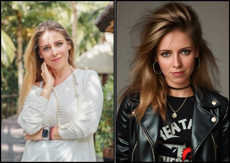 80s new wave yearbook transformation