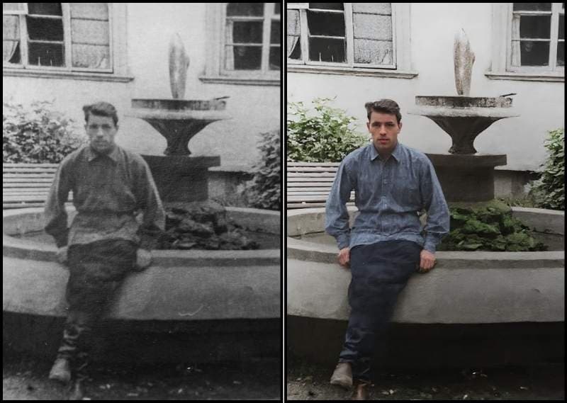 WWII military photo restoration