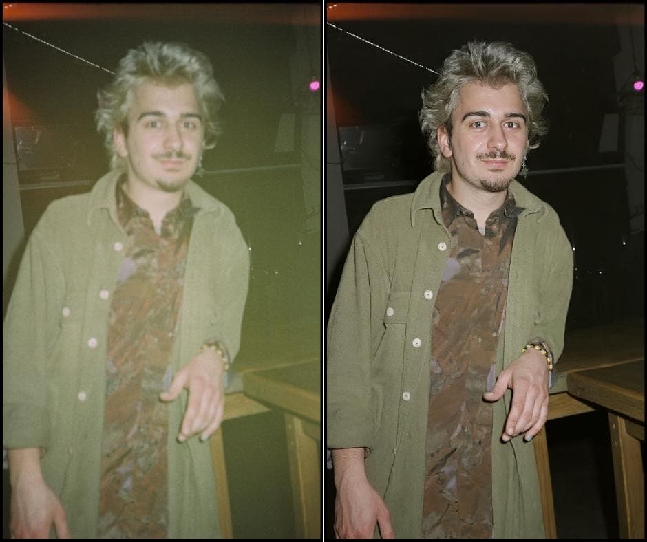 Before and after photo restoration - dramatically improved quality
